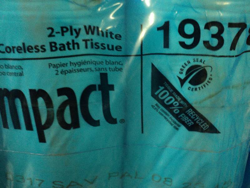 lot 133 image: 12 rolls of compact 2 ply bath tiss...