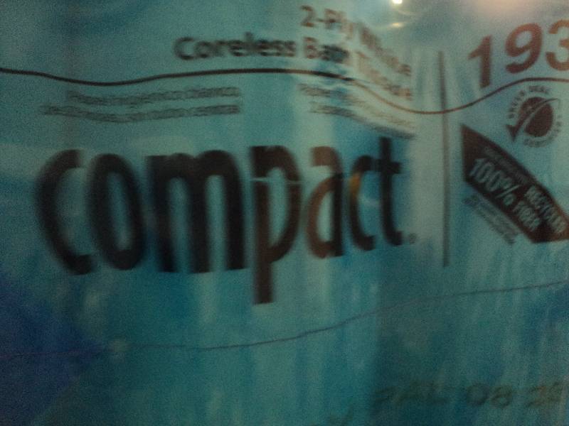 lot 135 image: 12 rolls of compact 2 ply bath tiss...