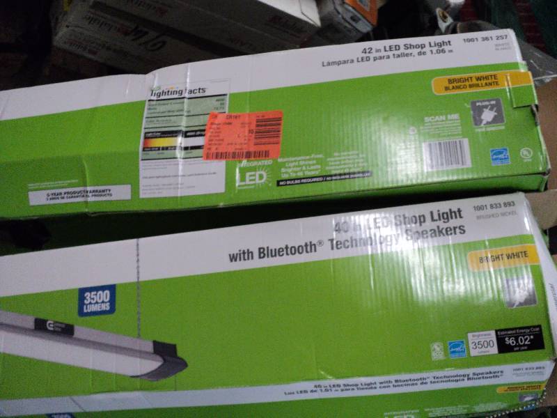 lot 143 image: 1 40in and 1 42in shop light...