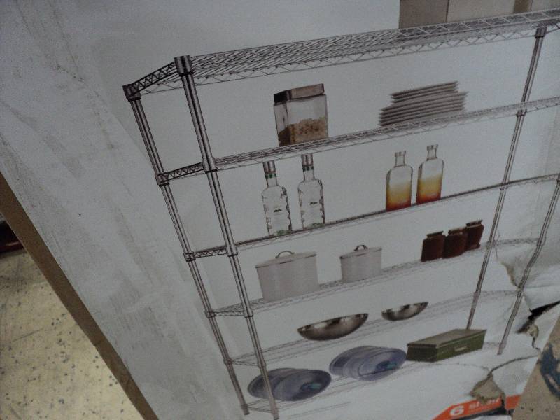 lot 147 image: HDX heavy duty 6 shelf storage unit...