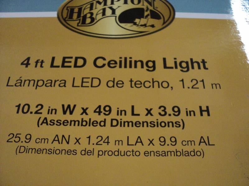 lot 155 image: 4ft LED ceiling light, 10.2in wide...