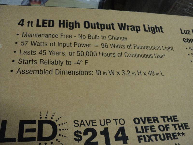 lot 159 image: 4ft LED high output wrap light...