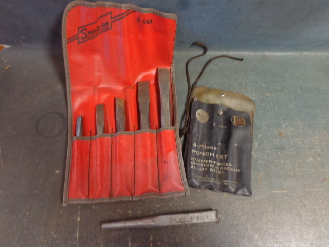 lot 21 image: Snap On Metal Chisels and Sears punch set