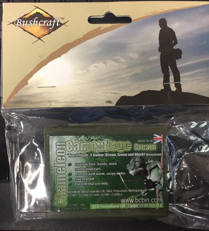 lot 173 image: New, BCB MILITARY CHAMELEON CAMO COMPACT CAMOUFLAGE CREAM WITH MIRROR BUSHCRAFT SURVIVAL HUNTING CAMO CL1482A by Chameleon