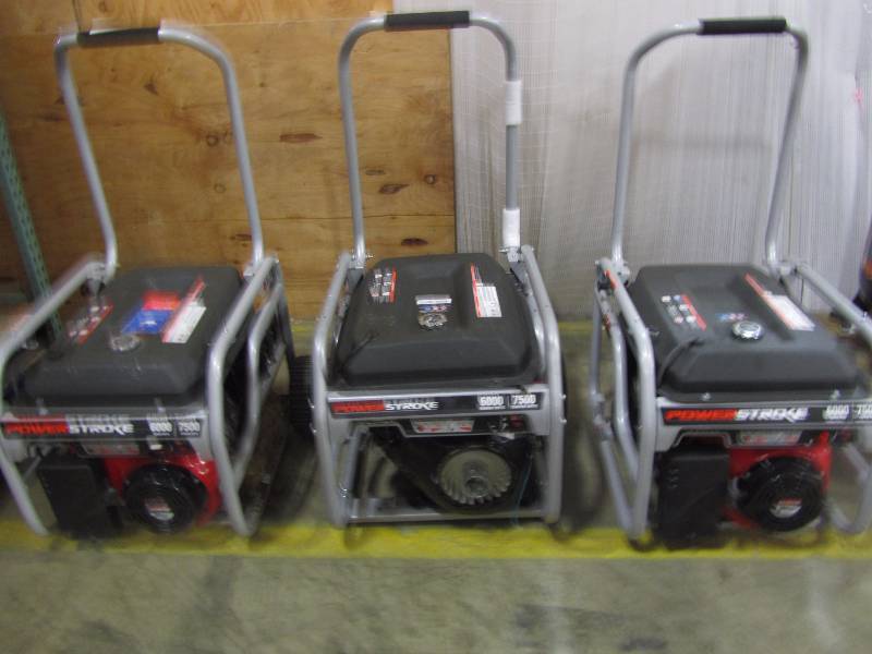 PowerStroke 6,000-Watt Gasoline Powered Portable Generator (x3)