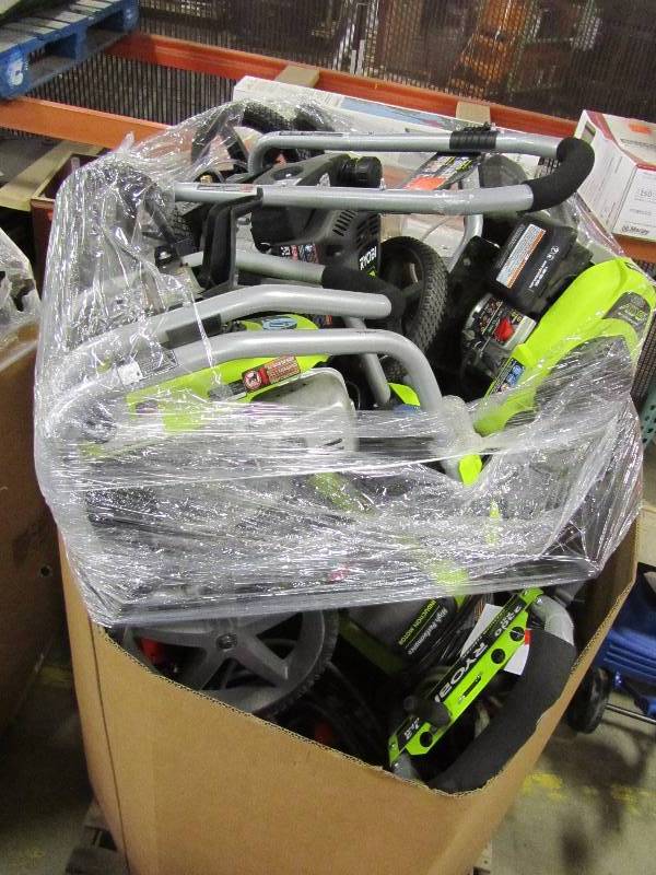 pallet of pressure washers