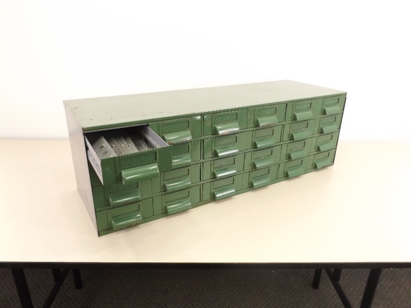 Metal 24 Drawer Parts and Hardware Cabinet Shelf