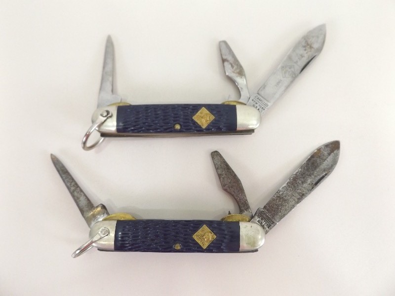 2 Vintage Camillus Cub Scout Pocket Knives