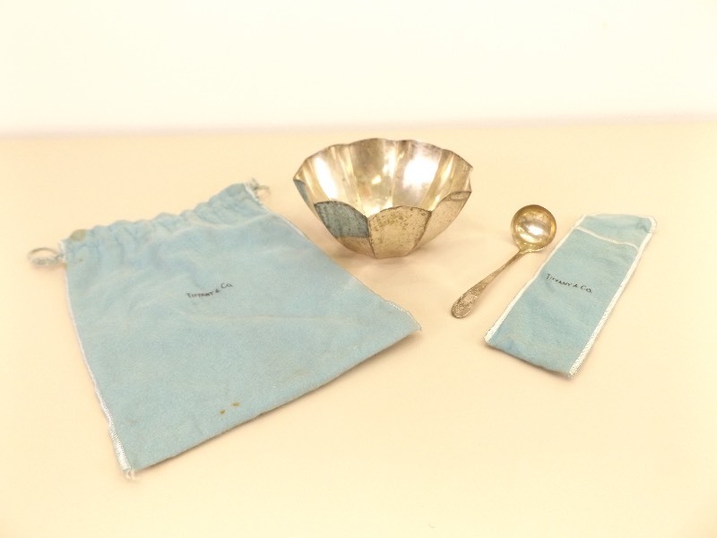 Tiffany Sterling Silver Fluted Bowl and Spoon