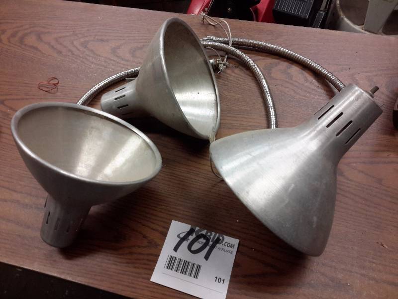 lot 101 image: 3, aluminum light fixtures.