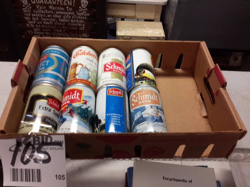 lot 105 image: Vintage Schmidt Beer Cans