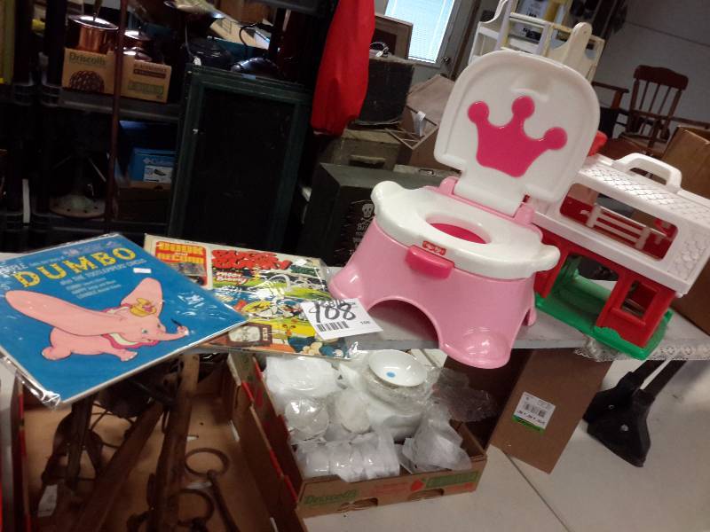 lot 108 image: Misc. childrens books and toys as pictured