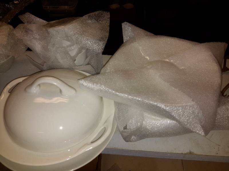 lot 116 image: Lot of White China  Cups, Saucers, Butter Dish
