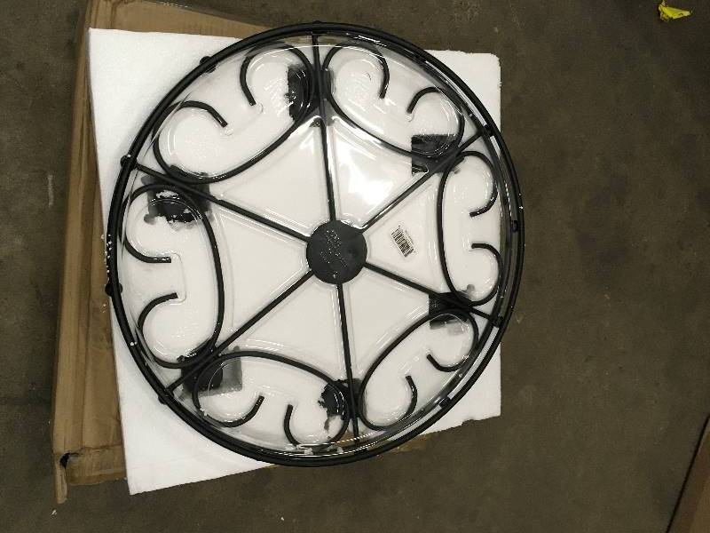 lot 6 image: Plastec Black 21-Inch Saucer Caddy Pro  open box never used