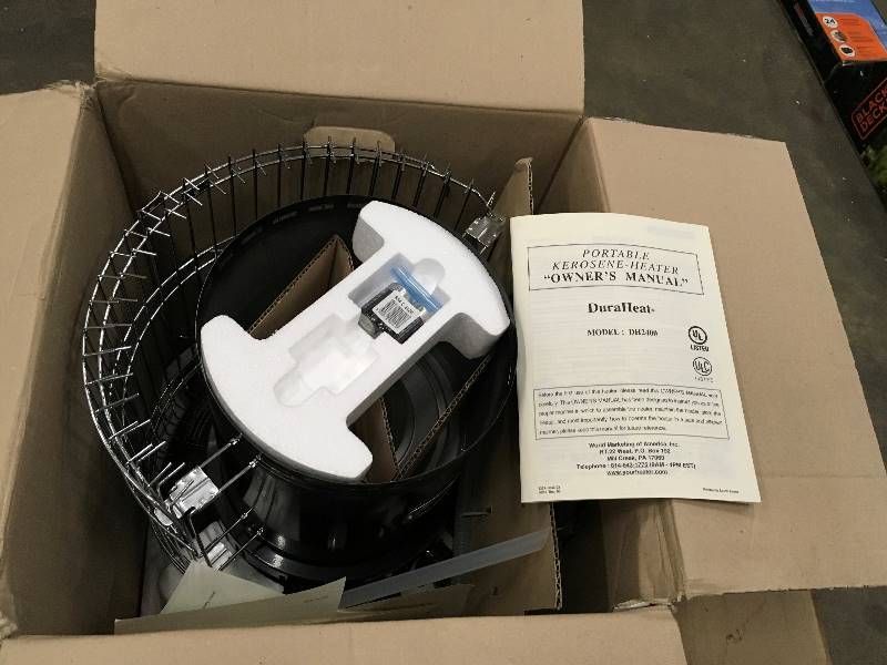 lot 15 image: DuraHeat Portable Kerosene Heater  open box never used