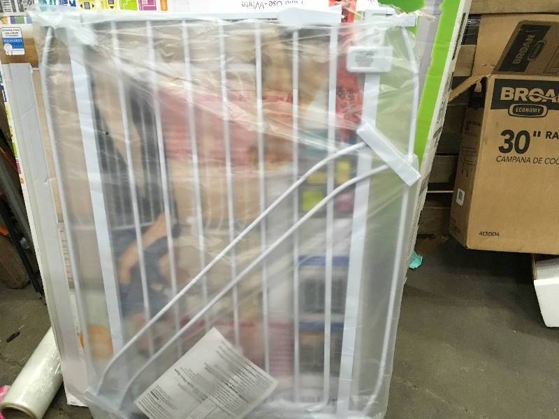lot 25 image: Summer Multi Use-White Extra Tall Walk-Thru Gate  open box never used