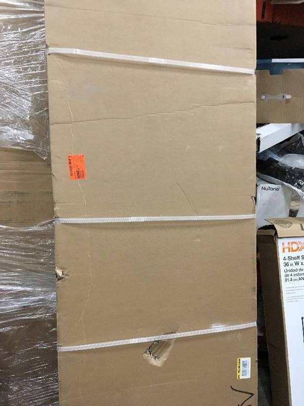 lot 32 image: Husky 6 ft. Solid Wood Top Workbench  open box never used