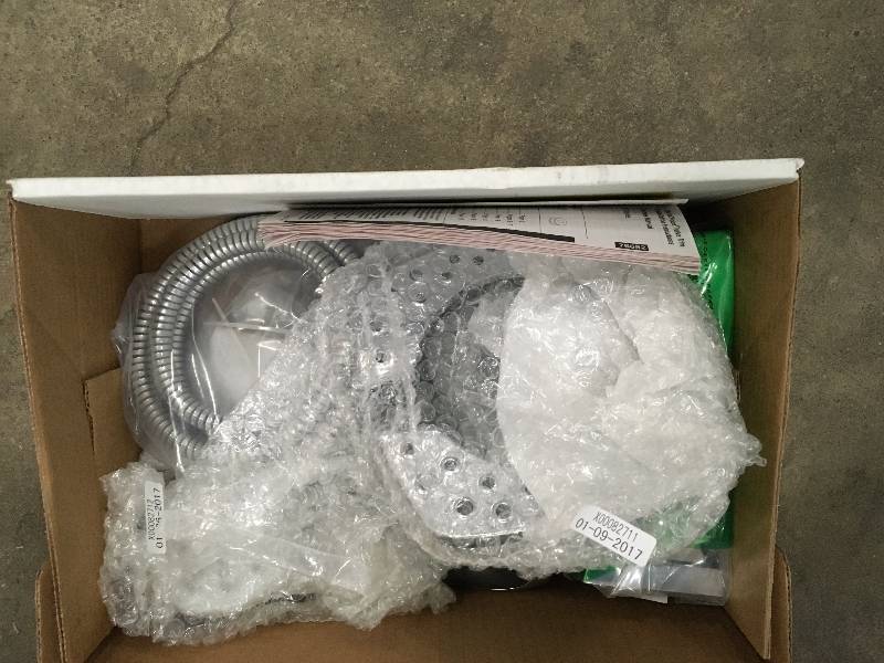 lot 57 image: Delta Ashlyn In2ition 1-Handle Tub and Shower Faucet Trim Kit in Chrome (Valve Not Included) open box never used