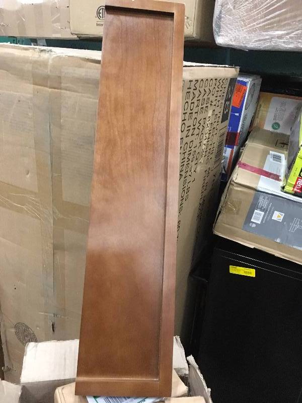 lot 75 image: Set of 4 Home Decorators Collection 24 in. x 5.25 in. Mahogany Euro Floating Wall Shelf open box never used