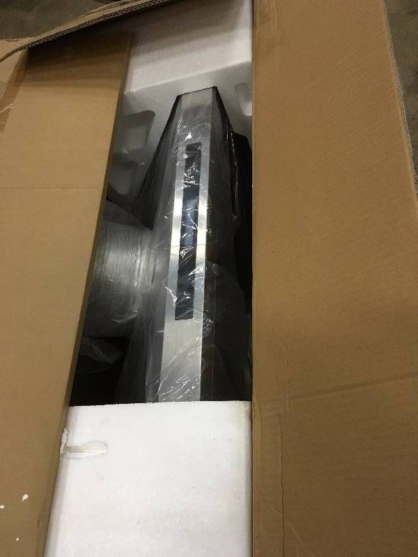 lot 76 image: AKDY 36 in. Under Cabinet Range Hood in Stainless Steel with Touch Controls, Remote Control and Gas Sensor open box never used