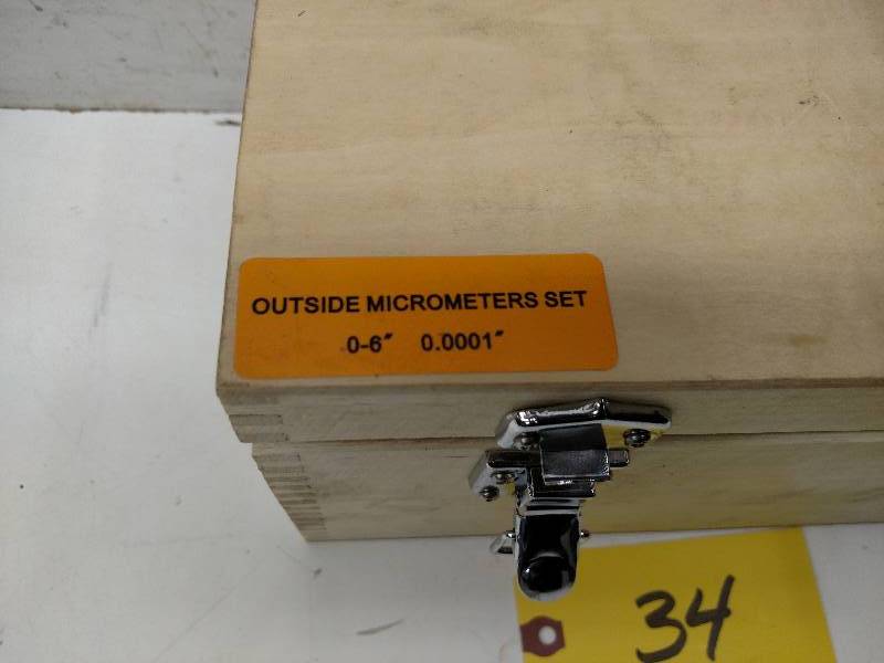 lot 34 image: Outside Micrometer Set, 0-6 x .000...