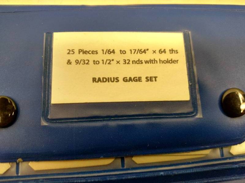 lot 35 image: Radius Gage Set, 25 pc, New...