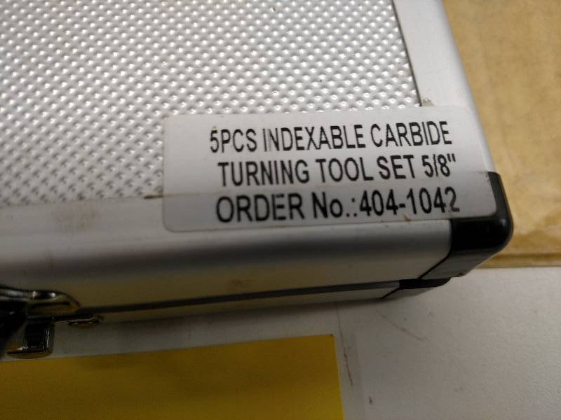 lot 56 image: 5 pc. Set 58 x 58 Indexable Too...