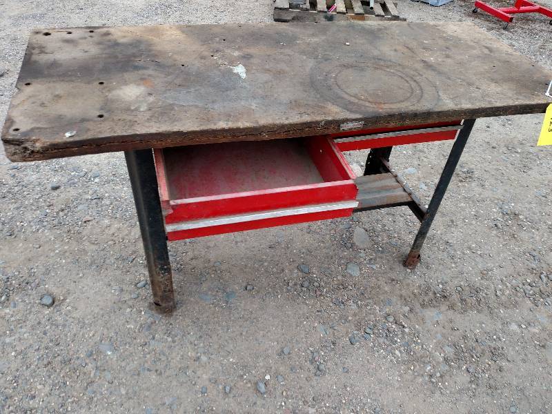 lot 123 image: Work Bench, 60x24, Needs New Top...