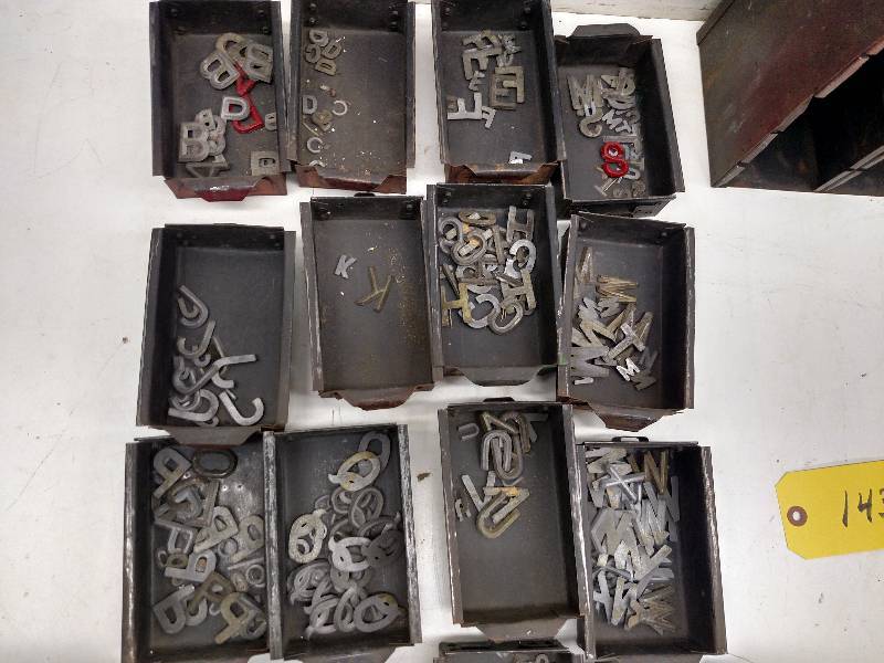 lot 143 image: Asstd Lead Letters & Numerals with...