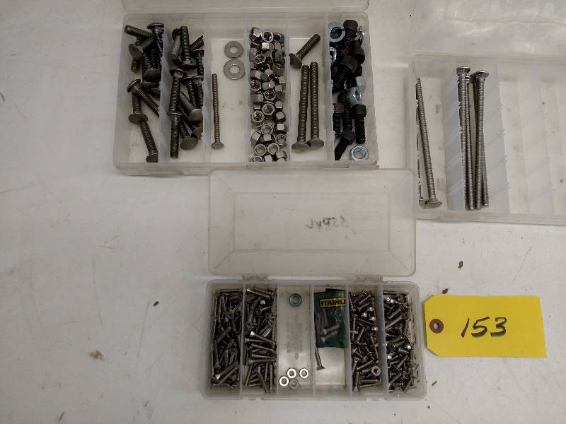 lot 153 image: (3) Tubs with Stainless Steel Hardw...