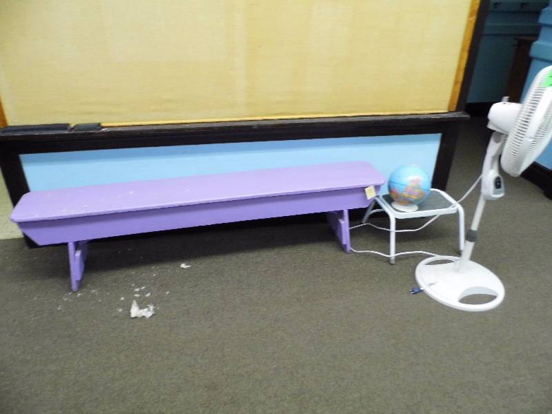 lot 90 image: Bench - Fan - Globe - Step Stool
