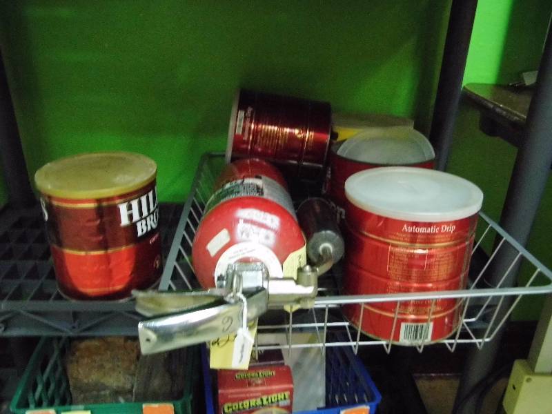 lot 220 image: Fire Extinguisher - Metal Coffee Cans