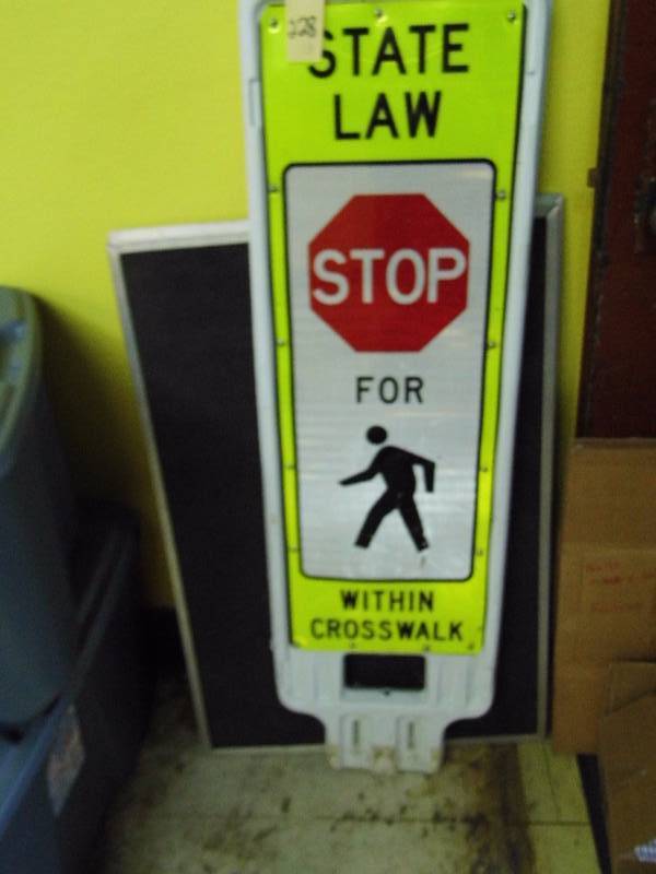 lot 228 image: Crosswalk Sign - 2 Boards
