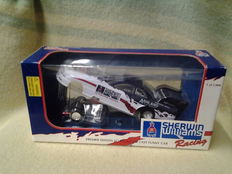 lot 1 image: Sherwin Williams Premier Edition Metal Die Cast Funny Car