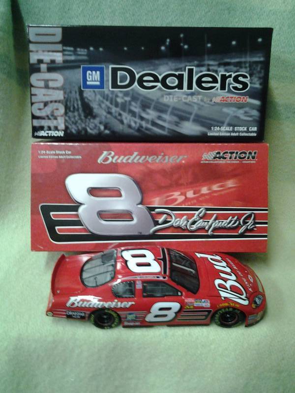 lot 24 image: Action Racing Collectibles 124 Scale GM Dealer Limited Edition Metal Die Cast Stock Car #8 Budweiser Dale Earnhardt Jr.