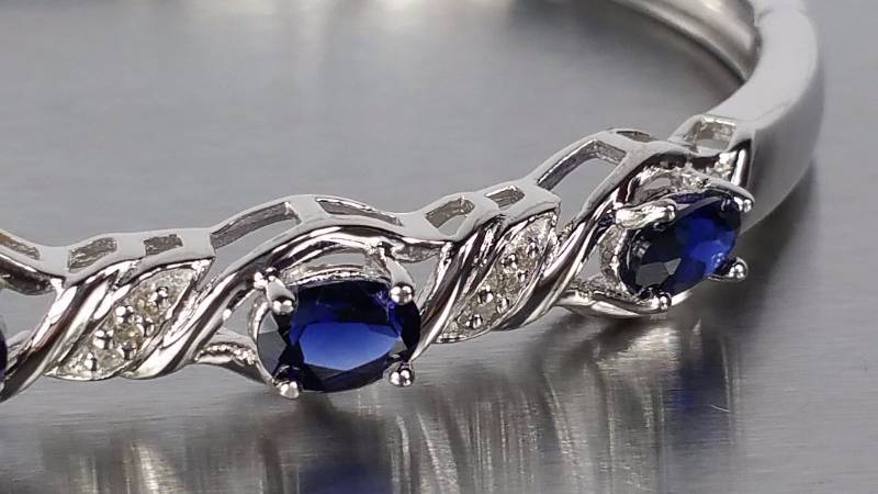 lot 19 image: Sapphire and Diamond Bracelet