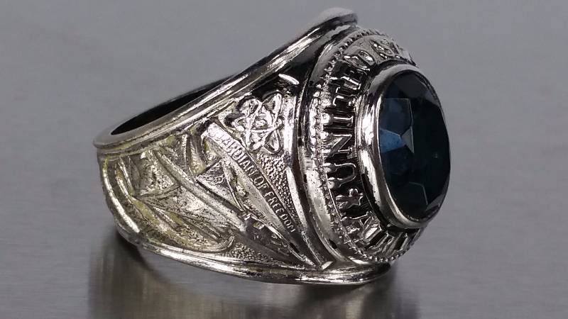 lot 25D image: Vintage London Blue Topaz Air Force Ring