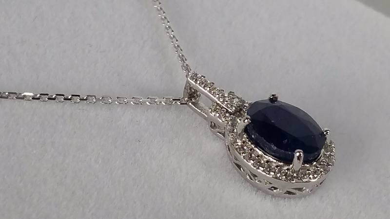 lot 50C image: Sapphire and Diamond Necklace