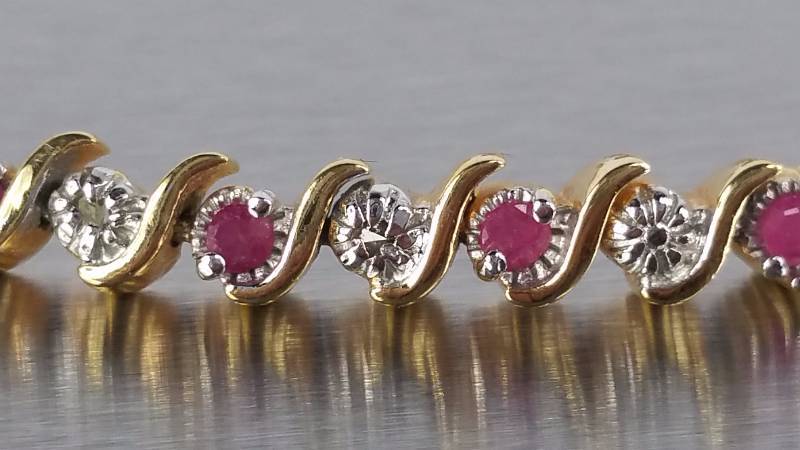 lot 60A image: Ruby and Diamond Bracelet