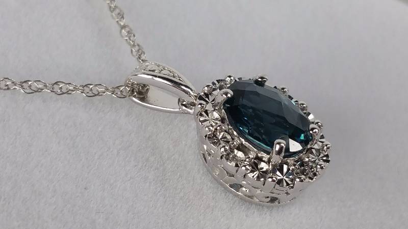 lot 182 image: London Blue Topaz Necklace - Kohls $500 Tag