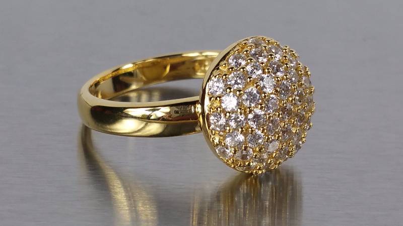 lot 200 image: Sterling Silver Pave Ring