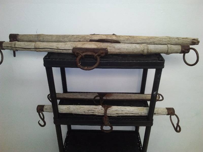 lot 57 image: Vintage Antique Horse Single Trees and neck yokes