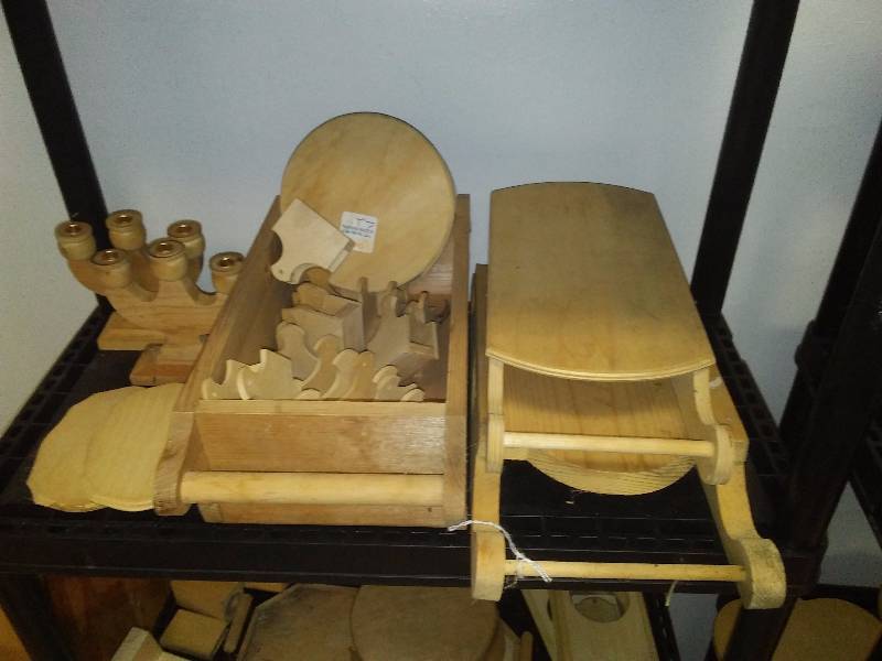 lot 80 image: Large Lot of Woodworking Craft Supply pieces
