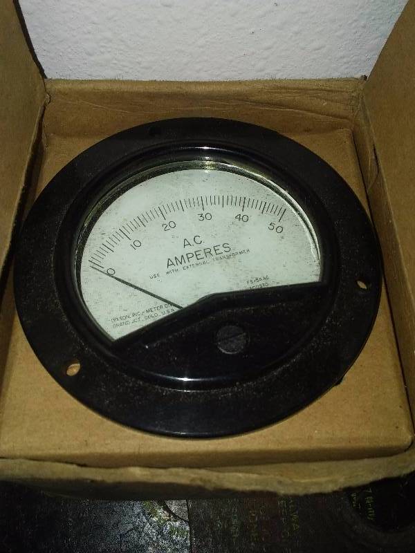 lot 129 image: Amp Meter (new in box) and misc. hardware