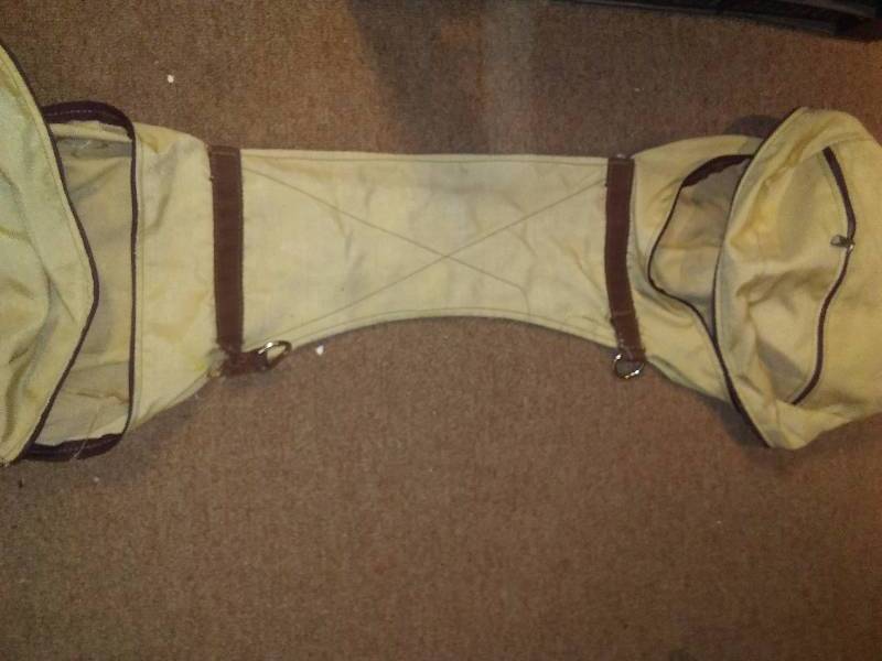 lot 157 image: Nylon Saddle Bags with zippers, approx. 4 ft. by Potts Longhorn Leather