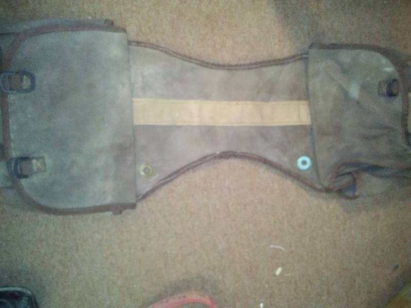 lot 158 image: Canvas Saddle Bags, straps and buckles, 40-inch length