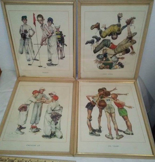 lot 14 image: Norman Rockwell Prints (4) 11 x 14