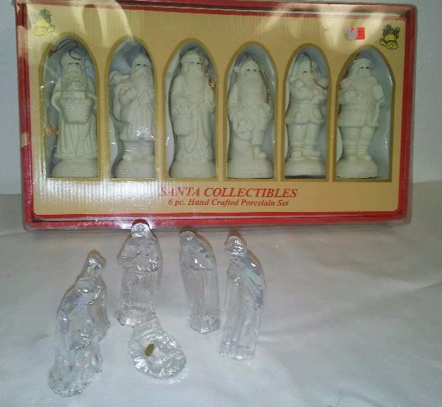 lot 43 image: Santas from around the World and Glass Nativity Set