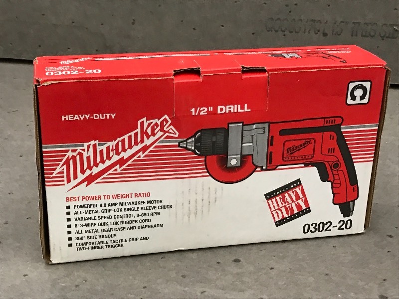 lot 18 image: New Milwaukee Heavy Duty 12 Drill...