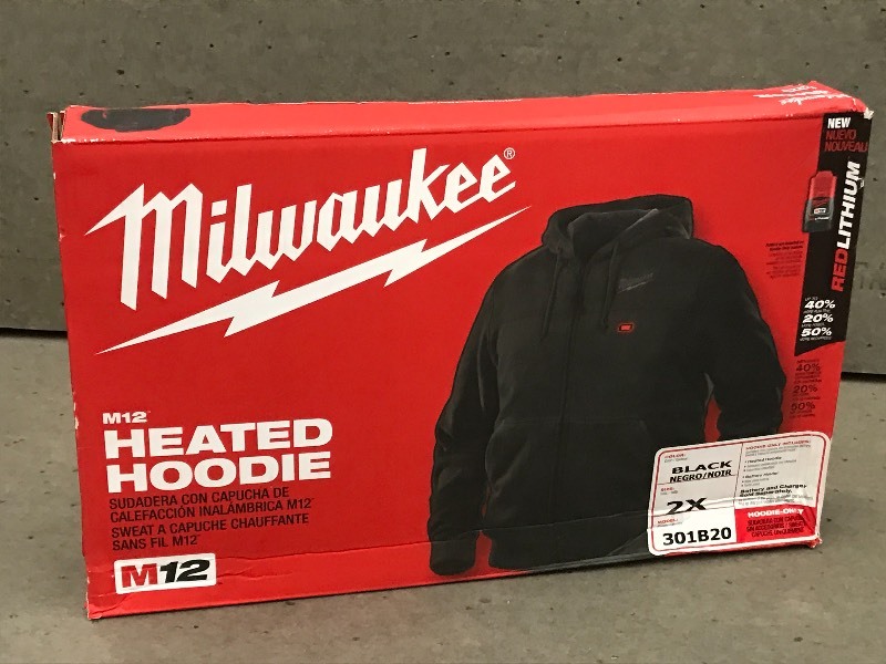 lot 33 image: New Milwaukee M12 Heated Hoodie, C...